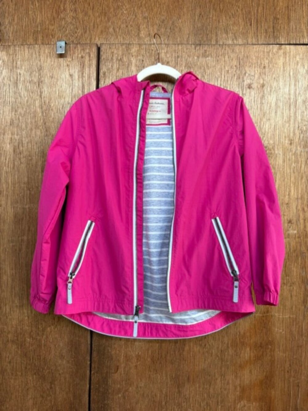 Hanna Andersson Pink Windbreaker w/ Hood - Size 10/140cm